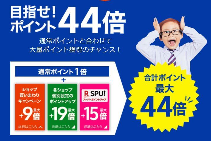 楽天スーパーセール最大44倍